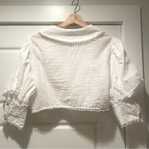 FARM Rio White Textured Blouse - Picture 9 of 9